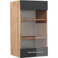 Vicco Fame-Line Glazen keukenkast – 40 cm Antraciet Hoogglans