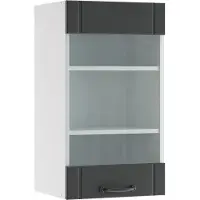 Vicco Fame-Line Glazen keukenkast – 40 cm Antraciet landhuis