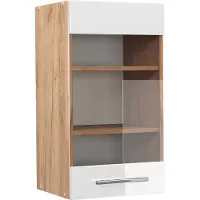 Vicco Fame-Line Glazen keukenkast – 40 cm Wit Hoogglans