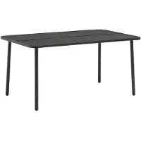 Prolenta Maison Exclusive - Tuintafel, donkergrijs, 150x90x72 cm, staal