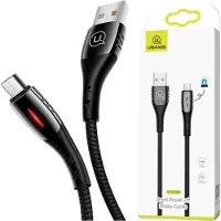 Usams USB-A - microUSB cable, 1.2 m black (63821-uniw)