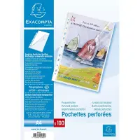 Exacompta Showtassen A4 Glad Transparant PP (Polypropeen) Boven en links 5800E 100 Stuks