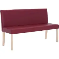 vidaXL Bankje 139,5 cm kunstleer wijnrood