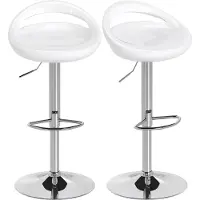 HOMCOM -Barkruk-46x41x96cm-ABS-Wit