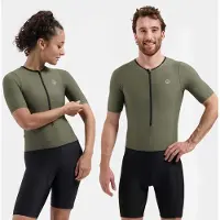 Rogelli Florida Dames en Heren Trisuit - Korte Mouw - Zwart/Groen