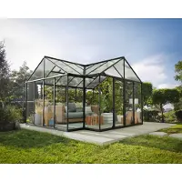 Palram - Canopia Tuinkas Triomphe Oranjerie - Polycarbonaat 10mm - Zwart - 303x380x190 Cm