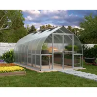 Palram - Canopia Tuinkas Bella 8x16 - Polycarbonaat - Zilver - 244x484x219cm