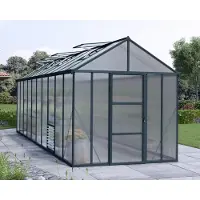 Canopia Tuinkas Glory 8x20 - Polycarbonaat 10mm - Grijs - 253x604x269 Cm
