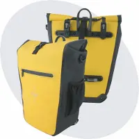 Voltano Luxe E-bike Fietstas 28L - Geel / Zwart - Pakaftas Met Laptop vak - 100% Waterdicht