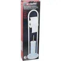 Alpina Toiletborstel En WC-Rolhouder Wit - Ø22 X 80 cm