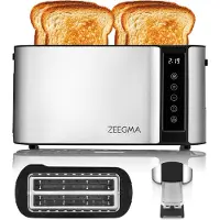 Zeegma Toaster TOSTEE CHEF EASY, 1500 W, capaciteit: 4 tostbroodjes tegelijk, 7 bruiningsstanden, broodjeshouder, opwarmfunctie, ontdooifunctie