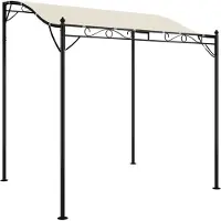 Syfax Luifel 2x2,3 m 180 g/m² stof en staal crèmekleurig