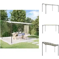 vidaXL Markies, crème kleur, 4x3 meter, 180 g/m², stof en staal - Paviljoenen & feesttenten