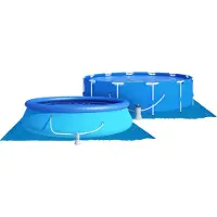 Dmuchane Universele foliezeilmat voor een tuinzwembad 295 x 206 cm DM-123