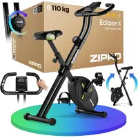 Zipro ECLIPSE X - Opvouwbare Hometrainer - X-Bike - 110kg Belasting - Bluetooth App - Fitness Fiets