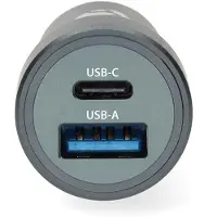 Ginza.se USB autolader | USB-C PD en USB-A QC | 38W | grijs