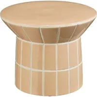 Mica Decorations Bijzettafel Menton Beige D 37,5 H 30 Cm