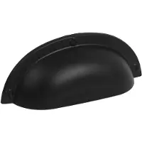 Online Deurbeslagshop Komgreep aluminium mat zwart 64 mm