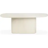 Ethnicraft Elements Tisch lackiertes Microcement Off White rund