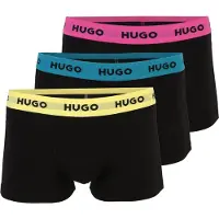 HUGO Boxershorts cyaan blauw / geel / donkerroze / zwart