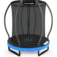 Thunder Trampoline 140 cm – Ronde Trampoline – Max. 50 kg – Blauw