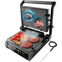Cecotec Rock'ngrill 2000 Smash, elektrische grill, zwart, universele maat / EU-stekker, 220V, zwart, universele maat