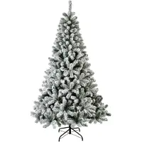 Everlands Monarch kunstkerstboom 180xø116cm | wit/met sneeuw