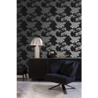 Origin Wallcoverings behang bloemen zwart - 53 cm x 10.05 m - 345927