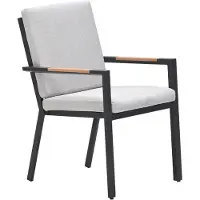 Garden Impressions Felini dining fauteuil - carbon black - valley sand - light teaklook