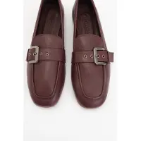Forever & Always Jade Leren Plat Loafers Dames