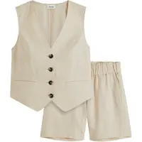 Bonprix Gilet en short in een linnenmix maat 44