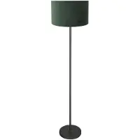 Mexlite Vloerlamp Noor 4445ZW – Zwart met groene velours kap Ø30cm