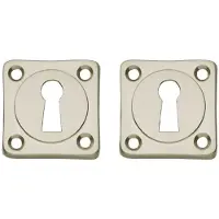 Intersteel Set van 2 sleutelrozetten Tira vierkant nikkel mat
