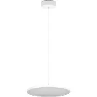 TRIO Witte strakke hanglamp Tray Ø 40cm