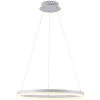 Paul Neuhaus Hanglamp Titus, dimbaar, wit / opaal, Woon-/ Eetkamer, Aluminium, Modern