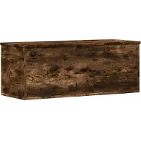 vidaXL Opbergbox 90x35x35 cm bewerkt hout gerookt eikenkleurig