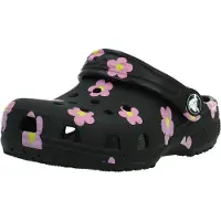 Crocs Klomp Toddler Classic Flower Clog Black-Schoenmaat 24 - 25
