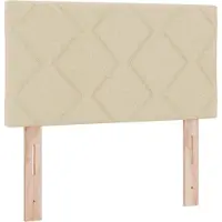 vidaXL LED Hoofdbord Crème Stof
