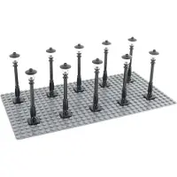 LEGO straatlampen, zwarte lantaarnpalen - 11062, NIEUW! Aantal: 25 stuks