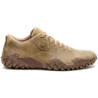 CAT Gridlock Lo Volnerf Leren Mannen Beaned Cream Veterschoenen