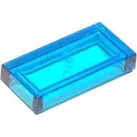 LEGO 1x2 tegels 3069 - 100 stuks, transparant, donkerblauw