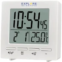 Explore Scientific mini wekkerradio Explore Scientific 7,2 cm wit