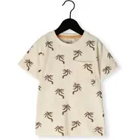 Koko Noko T-shirt ecru Jongens Stretchkatoen Ronde hals All over print - maat 128