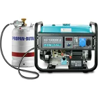 Könner&Sohnen KS 10000E G, 8000 W, 230 V, 25 liter, LPG (vloeibaar aardgas), Benzine, Handmatig/elektronisch, 50 Hz
