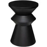 Atmosphera Sohan IJzeren bijzettafel Ø36xH48cm - Zwart