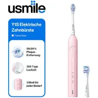 USMILE Y1S Elektrische Tandenborstel, Oplaadbare Sonische Tandenborstel voor Volwassenen met 3 Reinigingsstanden, Slimme Timer, Inclusief Reiskoffer, Eén Oplading Gaat 6 Maanden Mee