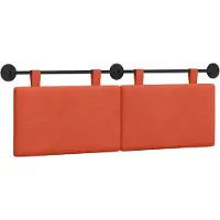 vidaXL Hangend hoofdbord Rood Oranje Corduroy stof