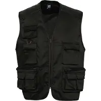 Sols Wild Unisex Full Zip Waistcoat Bodywarmer Jacket (Zwart)