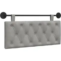 vidaXL Hangend hoofdbord Lichtgrijs Fluweel