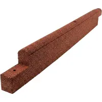Floordirekt Rubberen Kantsteen - Flexibele Graskant & Perkrand - 122 cm - Rood - Gerecycled Rubber - Voor Tuin, Paden & Terras - Eenvoudig Te Plaatsen - Duurzaam & Slijtvast